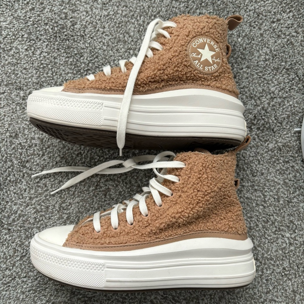 RARE Converse Women’s All Star Move Platform Sherpa High Tops